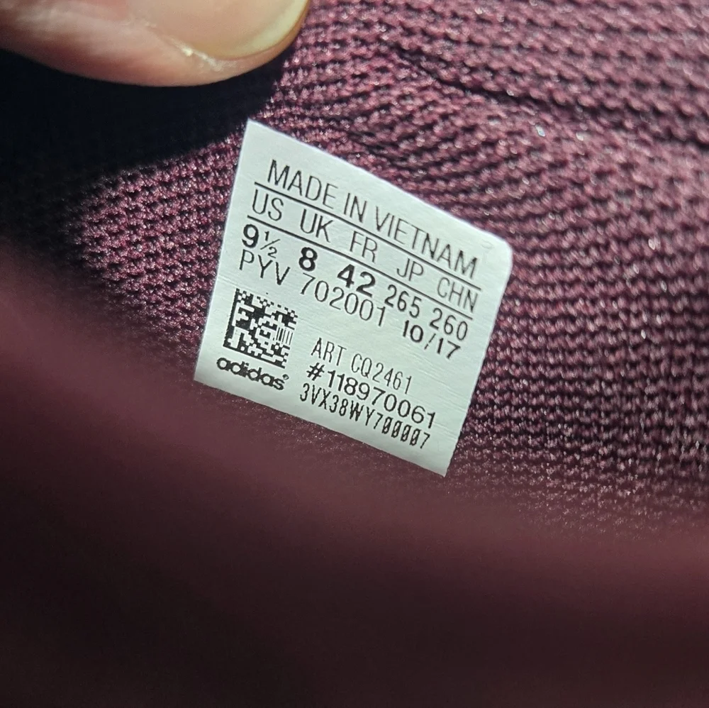 Adidas Tubular Shadow Men's Running Shoes Maroon White Athletic Sz 9.5